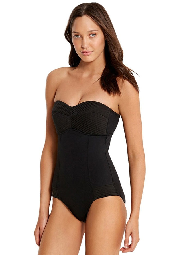 SEAFOLLY QUILTED BANDEAU ONE PIECE